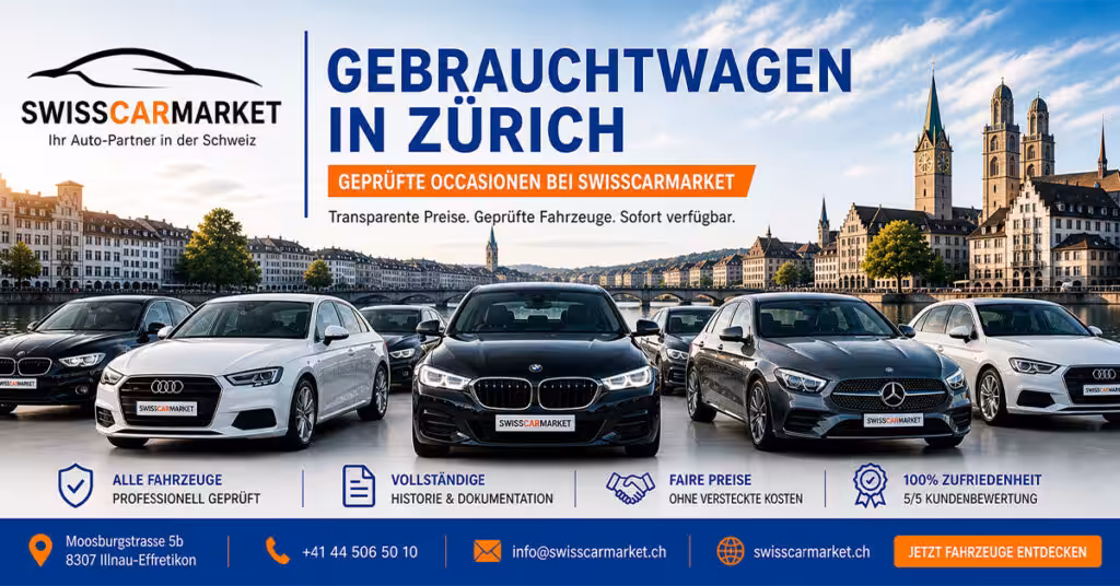 Gebrauchtwagen in Zürich – Geprüfte Occasionen bei SwissCarMarket Illnau-Effretikon