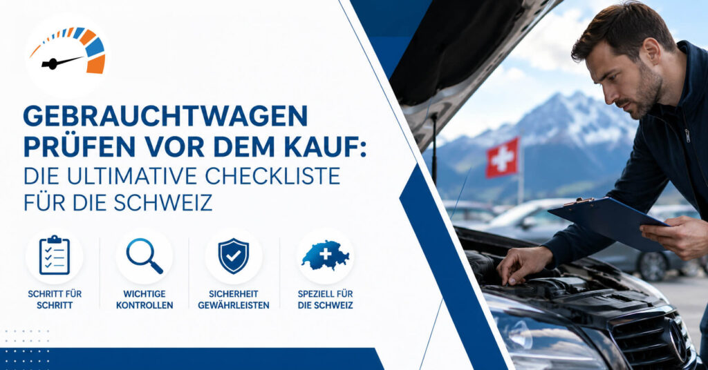 Occasion prüfen vor dem Kauf in der Schweiz mit Karosseriecheck Motorraum MFK und Serviceheft